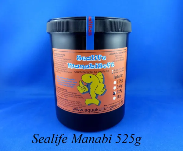Sealife Manabi in unserer großen 525g Verpackung für große Züchter und Zierfisch Zuchtanlagen